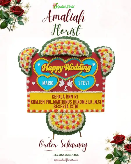 Papan Bunga Pernikahan Gudo